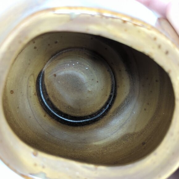 Sango Splash Creamer and Sugar bowl with lid Brown drip glaze Stoneware - Picture 16 of 16